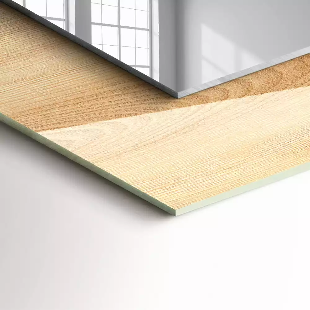 Négyszögletes díszes tükör Fa tábla textúra