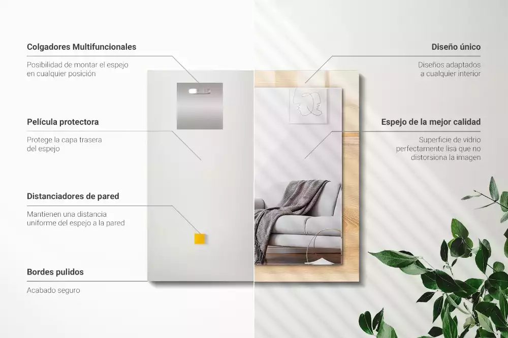 Négyszögletes díszes tükör Fa tábla textúra