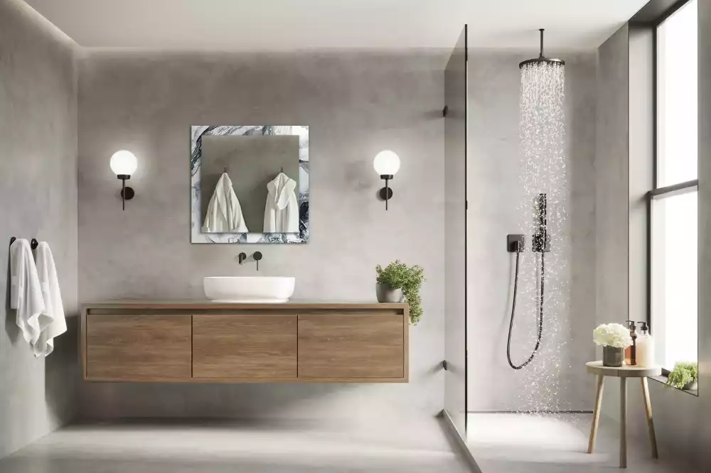 Négyszögletes díszes tükör Absztrakt festmény kompozíció