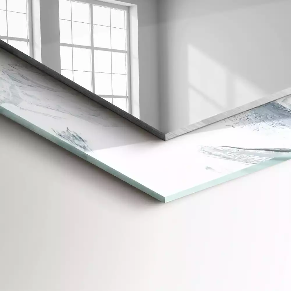 Négyszögletes díszes tükör Absztrakt festmény kompozíció