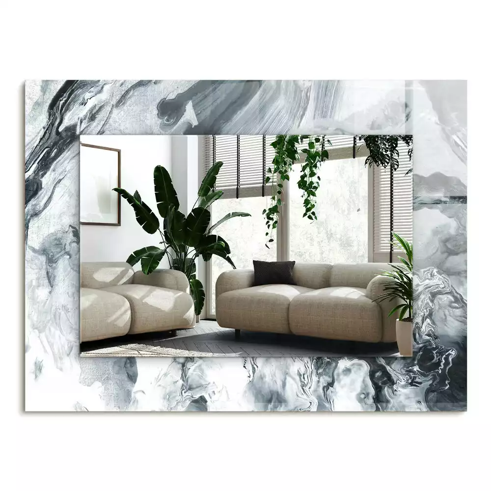 Négyszögletes díszes tükör Absztrakt festmény kompozíció