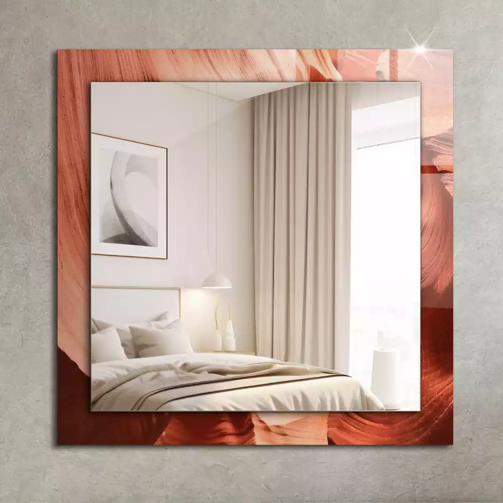 Négyszögletes díszes tükör Desert Canyon Rocks