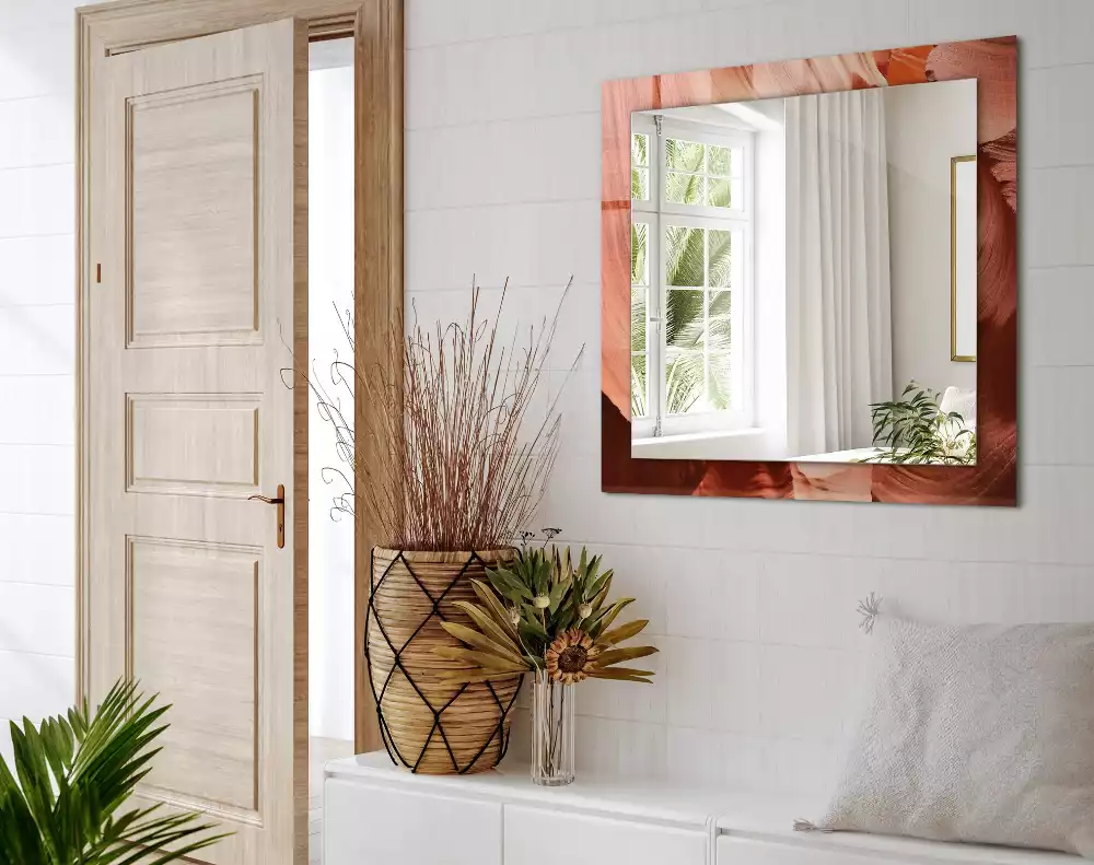 Négyszögletes díszes tükör Desert Canyon Rocks