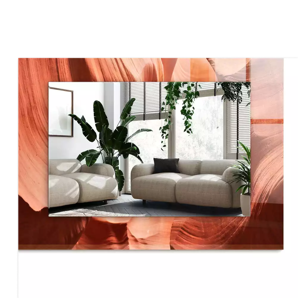 Négyszögletes díszes tükör Desert Canyon Rocks