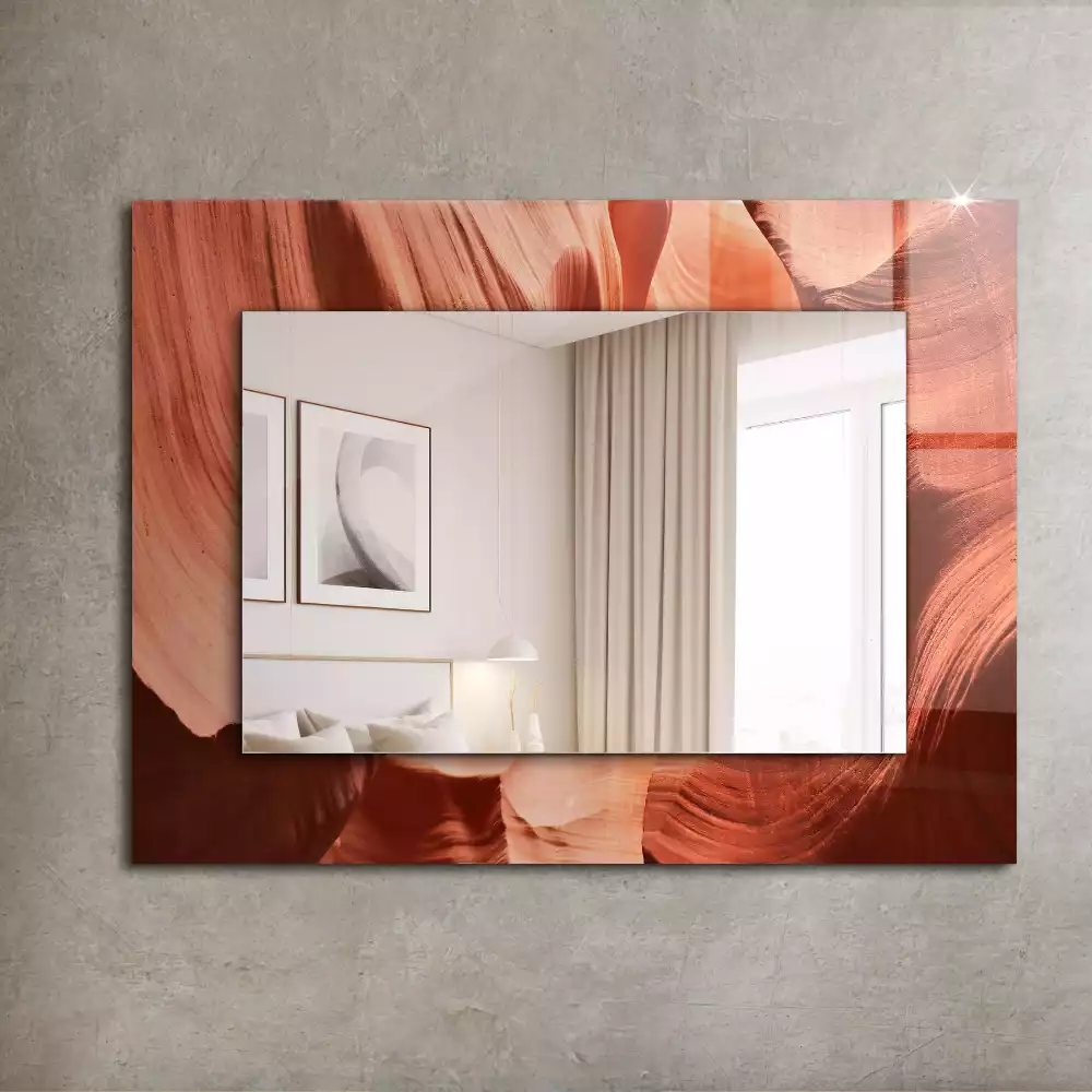 Négyszögletes díszes tükör Desert Canyon Rocks