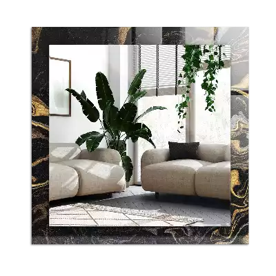 Négyszögletes díszes tükör Absztrakt márvány minta