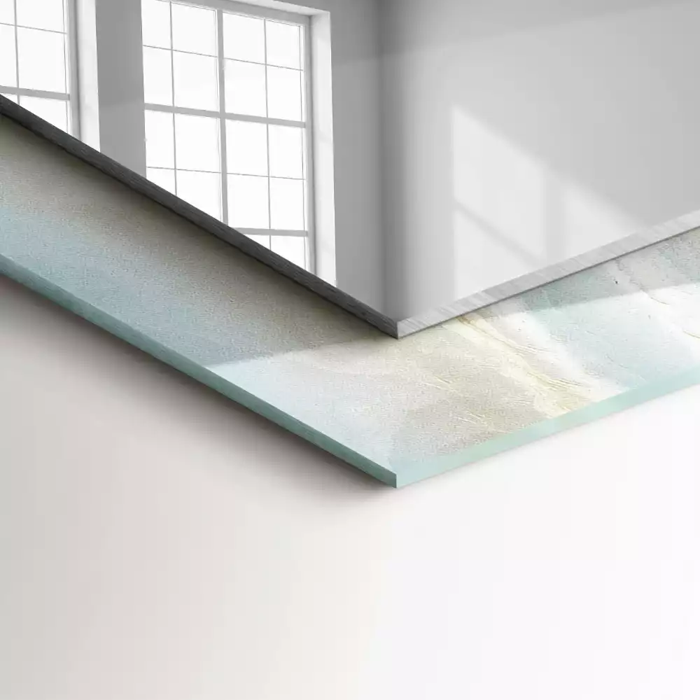 Négyszögletes tükör fali dísz Kék ónix márvány