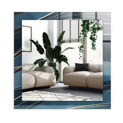 Négyszögletes tükör fali dísz Absztrakt vonalak