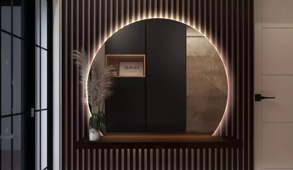 Tükör vágott oldallal látványos LED világítással