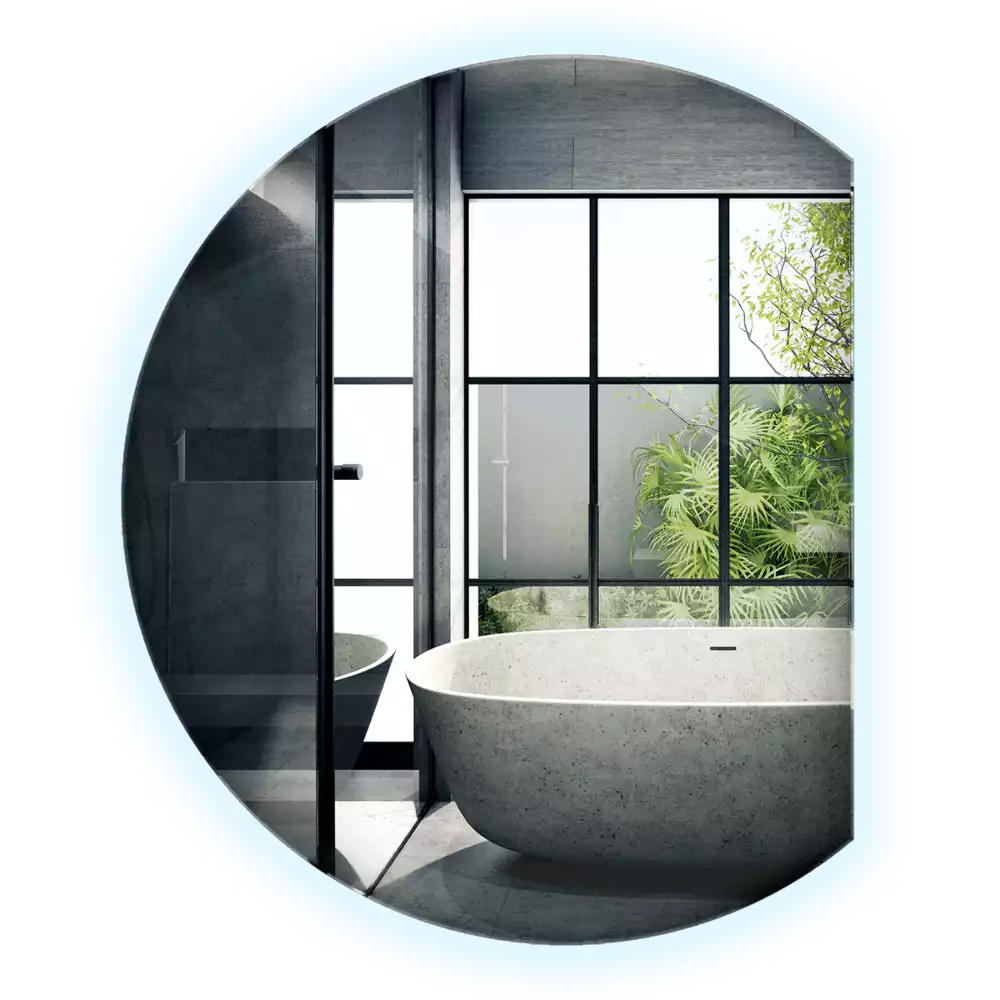 Tükör vágott oldallal látványos LED világítással