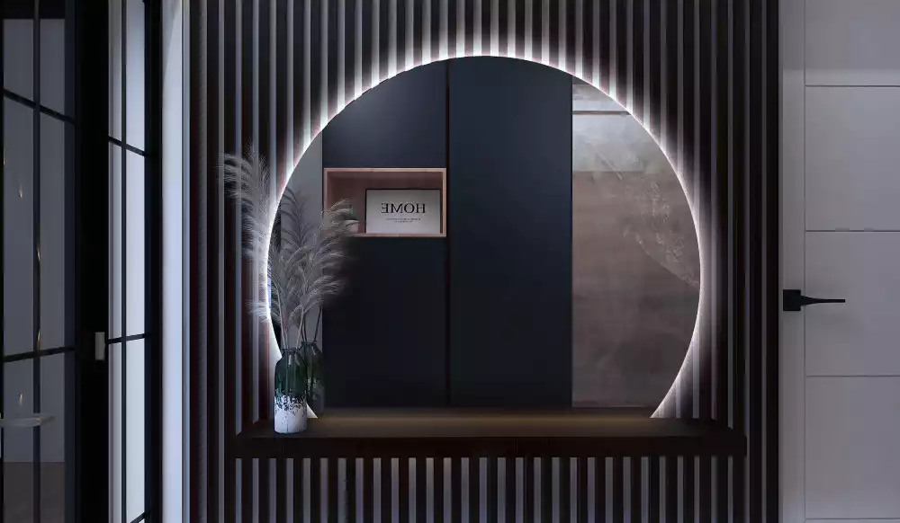 Tükör vágott oldallal látványos LED világítással