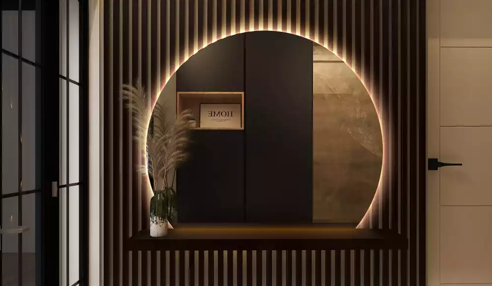 Tükör vágott oldallal látványos LED világítással