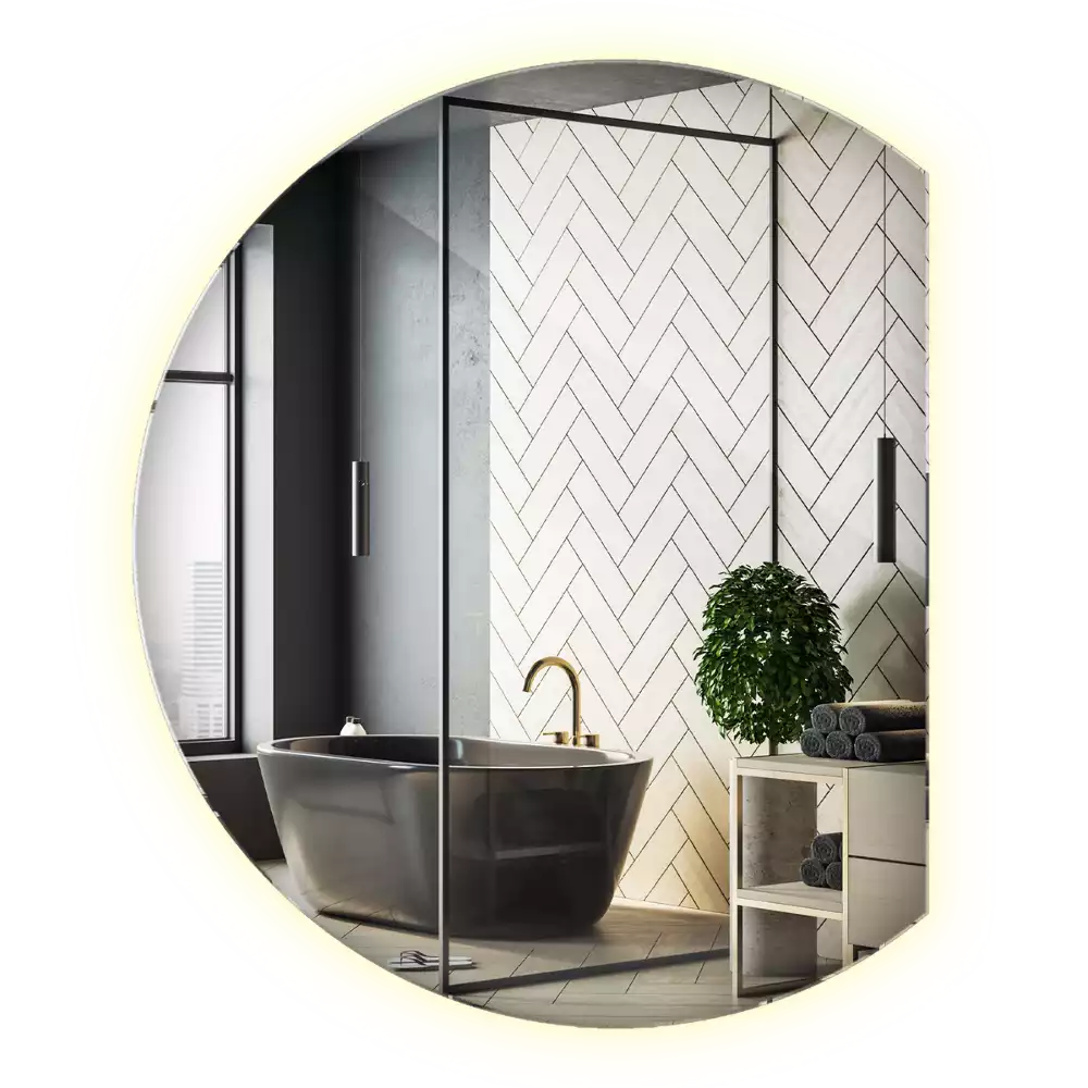 Tükör vágott oldallal látványos LED világítással