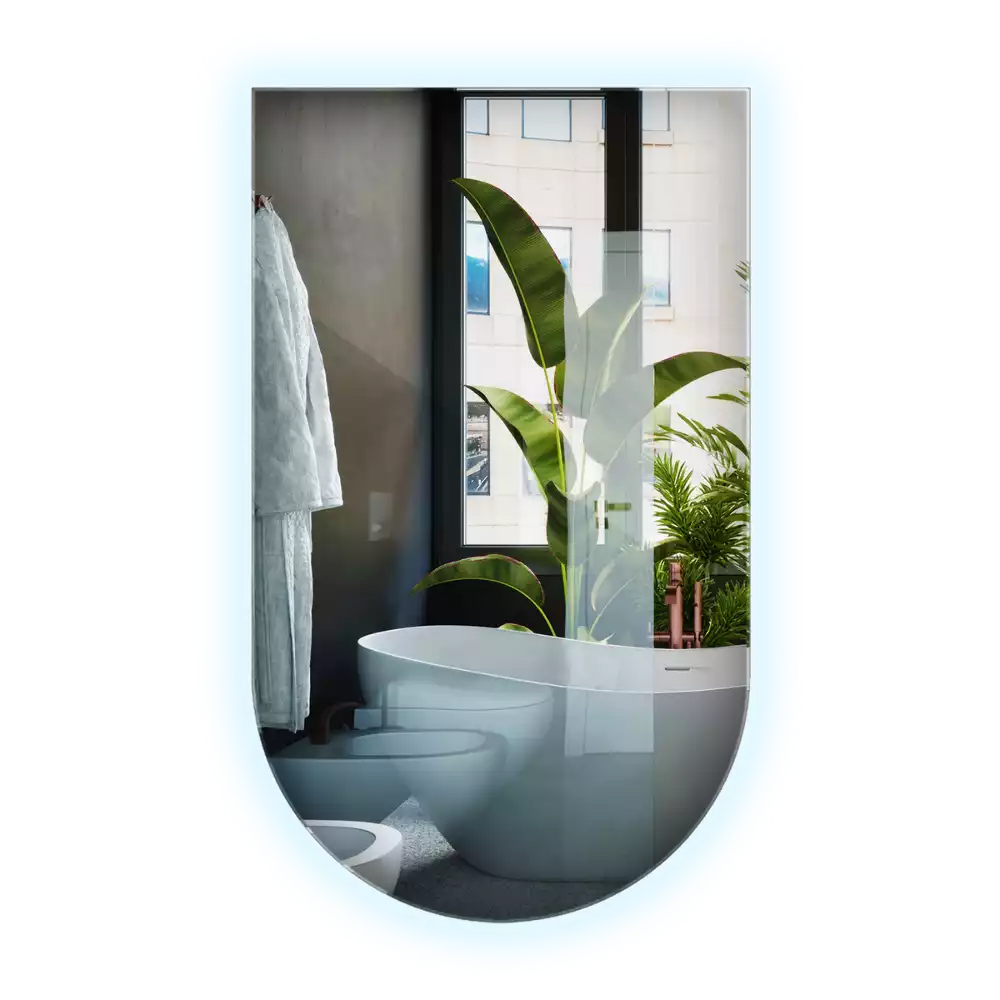 Íves tükör led világítással