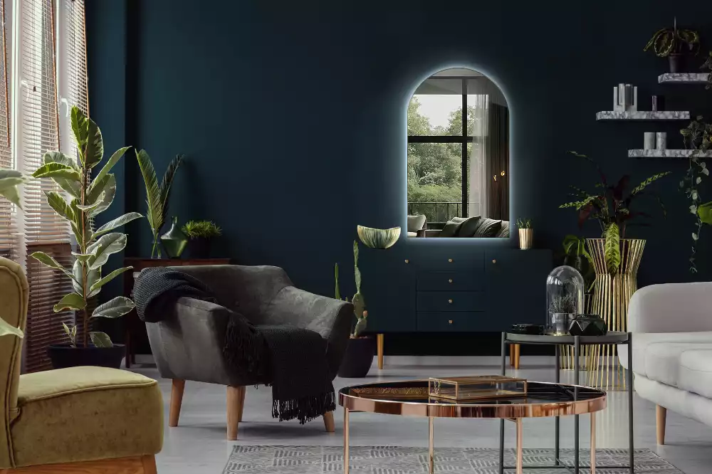 Íves tükör led világítással