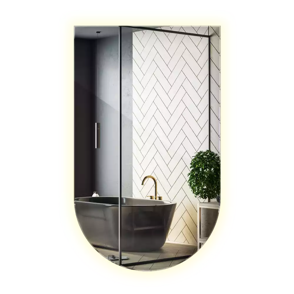 Íves tükör led világítással