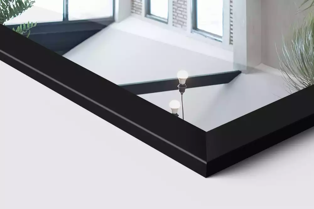 Álló tükör fekete kerettel