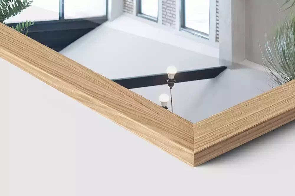 Álló tükör tölgyfa kerettel