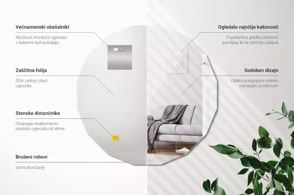 Geometriai tükör modern design