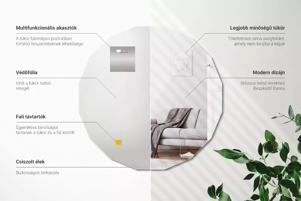 Geometriai tükör modern design