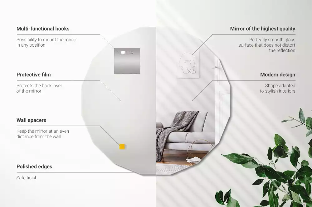 Geometriai tükör modern design