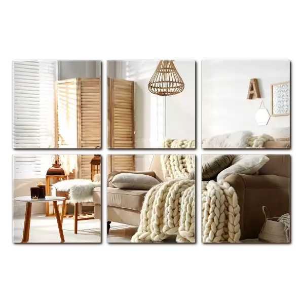 Tükör csempék négyzet alakú dekoratív