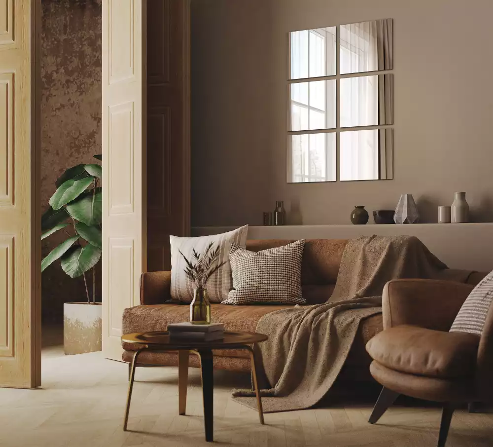 Tükör csempék négyzet alakú dekoratív