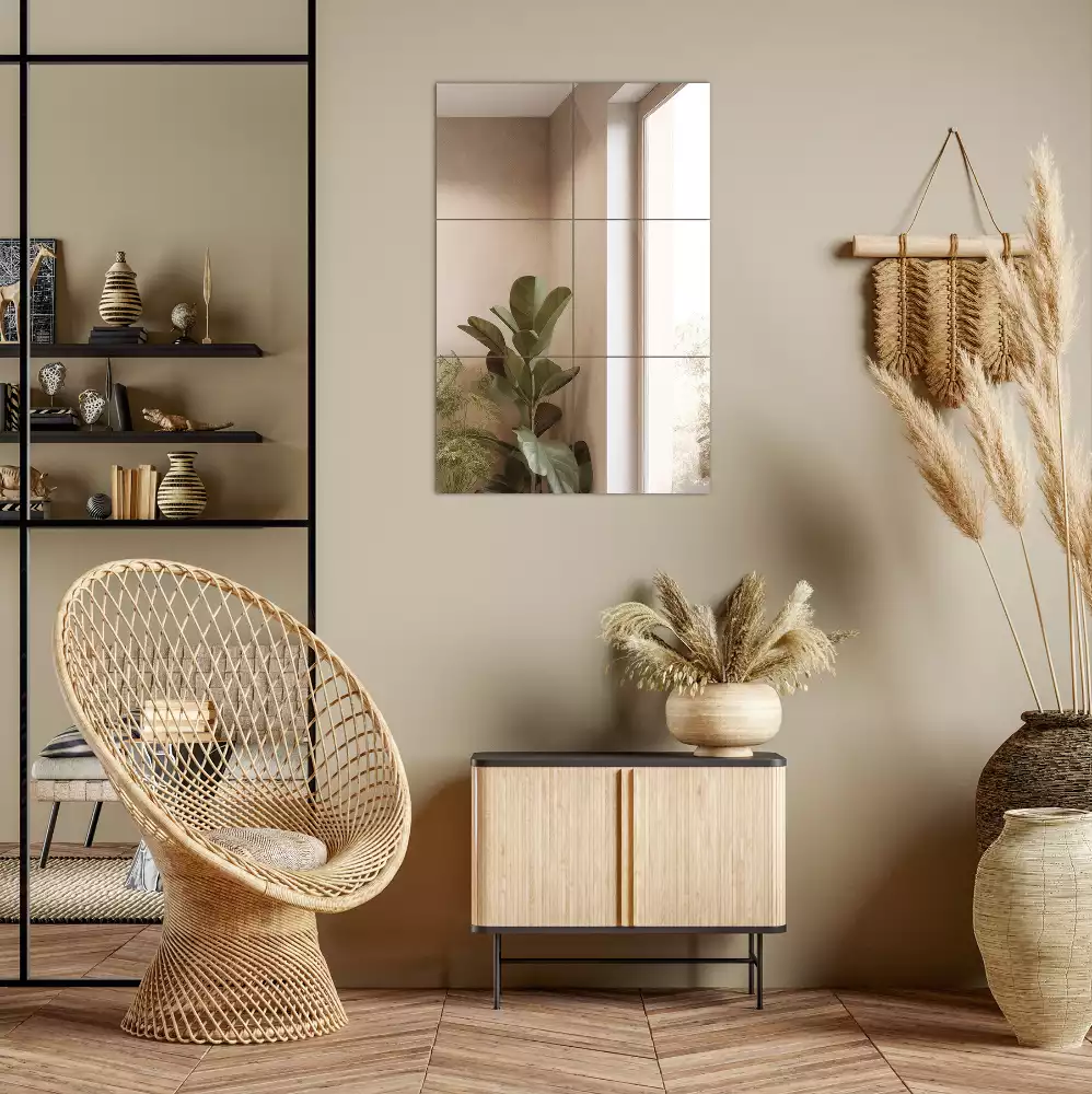 Tükör csempék négyzet alakú dekoratív